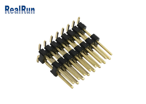 Χαμηλός τρέχων συνδετήρας 2.54mm 16 Pos διπλός κάθετος τύπος χρυσό SMD 3A επιγραφών καρφιτσών υπόλοιπου κόσμου