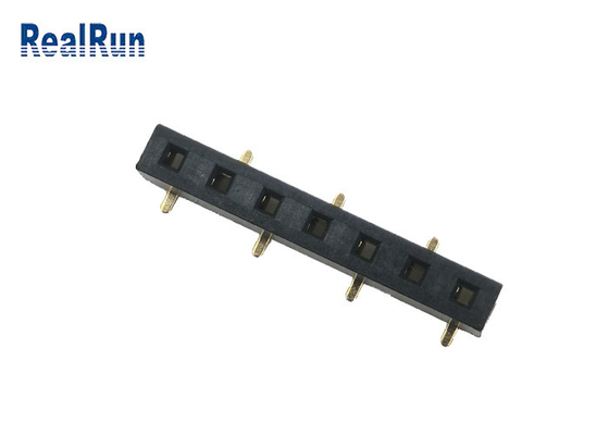 χρυσή επένδυση 7 συνδετήρων PCB υπόλοιπου κόσμου 2.54mm ενιαία επιφάνεια καρφιτσών που τοποθετεί το συνδετήρα επιγραφών SMD