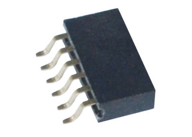 Ενιαία/διπλή θηλυκή επιγραφή 1.27mm υπόλοιπου κόσμου οριζόντιος SMT τύπος συνδετήρων καρφιτσών 6