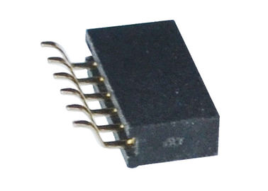 Ενιαία/διπλή θηλυκή επιγραφή 1.27mm υπόλοιπου κόσμου οριζόντιος SMT τύπος συνδετήρων καρφιτσών 6
