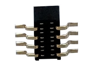8 θηλυκός συνδετήρας 1.27mm X 3.4mm επιγραφών καρφιτσών ο ενιαίος Μαύρος τύπων υπόλοιπου κόσμου SMT
