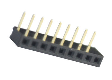 90 βαθμού SMT ο θηλυκός επιγραφών Μαύρος 2.0mm υπόλοιπου κόσμου συνδετήρων ενιαίος μέσω της τρύπας