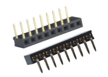 90 βαθμού SMT ο θηλυκός επιγραφών Μαύρος 2.0mm υπόλοιπου κόσμου συνδετήρων ενιαίος μέσω της τρύπας