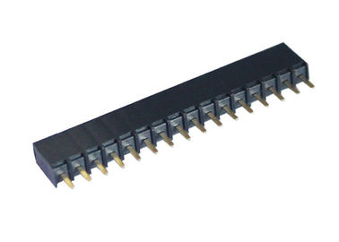 Καρφίτσα 16 γύρω από τη θηλυκή επιγραφή 2.54mm καρφιτσών πισσών ο ενιαίος Μαύρος τύπων υπόλοιπου κόσμου ευθύς