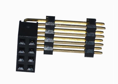 2.54mm σωστής γωνίας θηλυκός συνδετήρας καρφιτσών υπόλοιπου κόσμου επιγραφών διπλός τρία πλαστικό