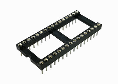 Ολοκληρωμένο κύκλωμα 16 υπόλοιπος κόσμος 2.54mm πίσσα 7,62 υποδοχών ορείχαλκου καρφιτσών 180°Two συνδετήρας ακρών καρτών