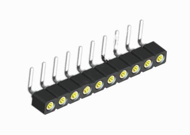 Μαύρος στρογγυλός θηλυκός συνδετήρας 1.27mm επιγραφών 16 καρφιτσών ενιαία σωστή γωνία υπόλοιπου κόσμου
