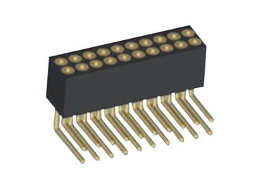 1.27mm διπλός συνδετήρας 20 πινάκων PCB σωστής γωνίας επιγραφών υπόλοιπου κόσμου θηλυκός καρφίτσα