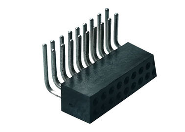 1.27mm διπλός συνδετήρας 20 πινάκων PCB σωστής γωνίας επιγραφών υπόλοιπου κόσμου θηλυκός καρφίτσα
