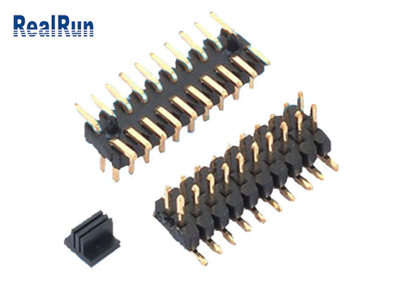 αρσενικός SMT SMD 2x10 1.0mm συνδετήρας επιγραφών καρφιτσών πισσών