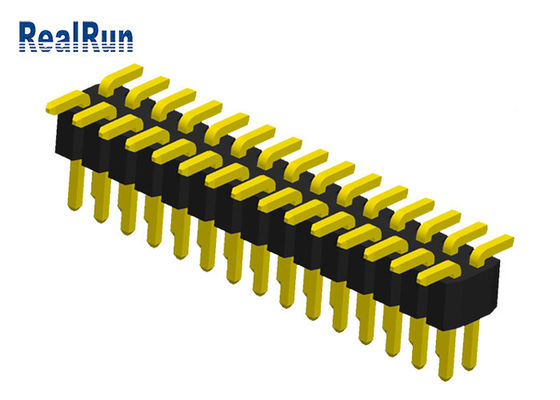 PA6T 1.0mm διπλός συνδετήρας επιγραφών καρφιτσών υπόλοιπου κόσμου 2x10P SMD