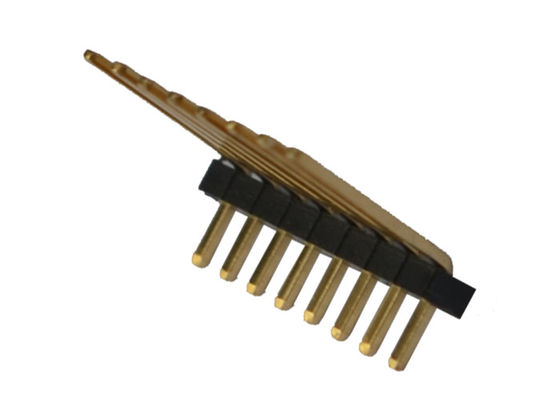8P 90 βαθμός 1.0mm αρσενικός συνδετήρας 500VAC επιγραφών ύψους