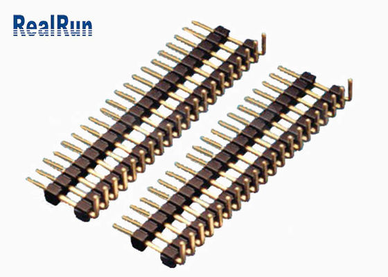 90 βαθμός 1.27mm συνδετήρας PA6T 500VAC επιγραφών καρφιτσών ύψους