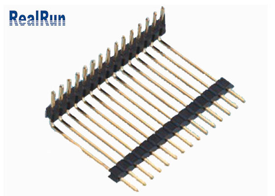 90 βαθμός 1.27mm συνδετήρας PA6T 500VAC επιγραφών καρφιτσών ύψους