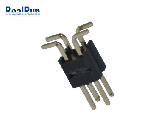 Ο Μαύρος 2.0mm πίσσα PA6T 12 διπλός υπόλοιπος κόσμος συνδετήρων PCB καρφιτσών