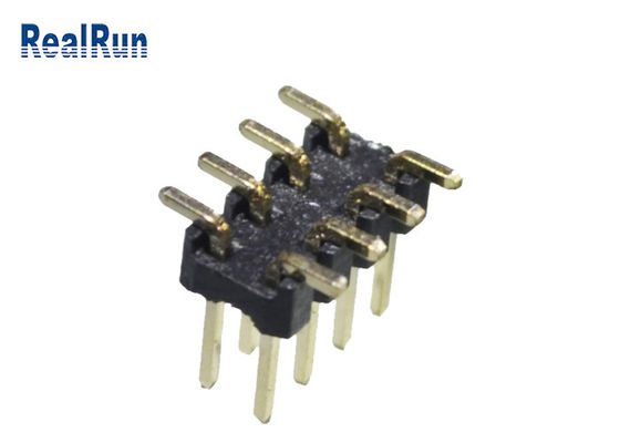 Ο Μαύρος 2.0mm πίσσα PA6T 12 διπλός υπόλοιπος κόσμος συνδετήρων PCB καρφιτσών