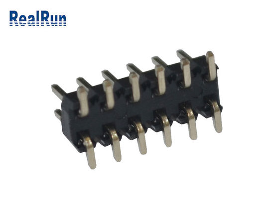 Ο Μαύρος 2.0mm πίσσα PA6T 12 διπλός υπόλοιπος κόσμος συνδετήρων PCB καρφιτσών