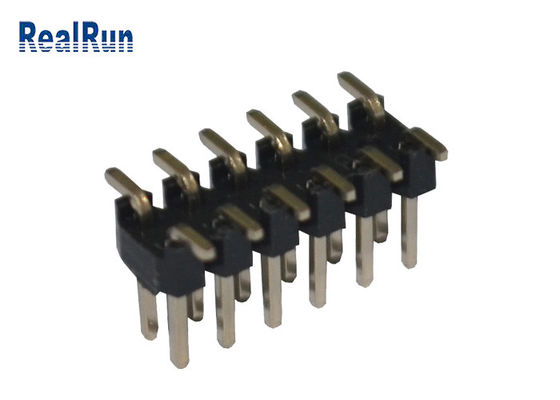 Ο Μαύρος 2.0mm πίσσα PA6T 12 διπλός υπόλοιπος κόσμος συνδετήρων PCB καρφιτσών
