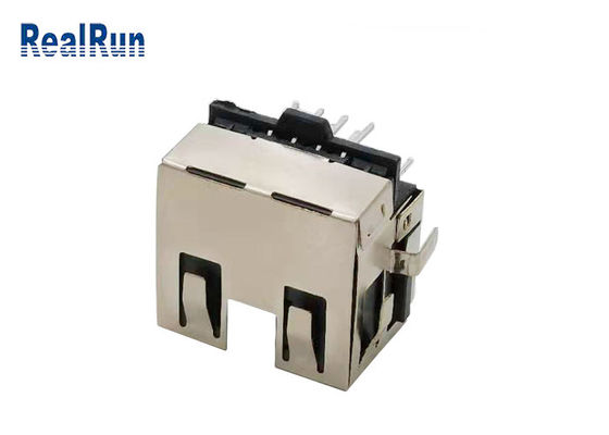 Συνδετήρας Jack 500VAC χαλκού RJ45 φωσφόρων LCP UL94V-0 με την ασπίδα