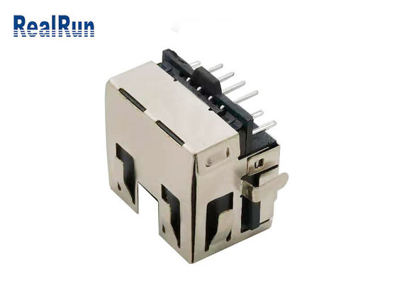 Συνδετήρας Jack 500VAC χαλκού RJ45 φωσφόρων LCP UL94V-0 με την ασπίδα
