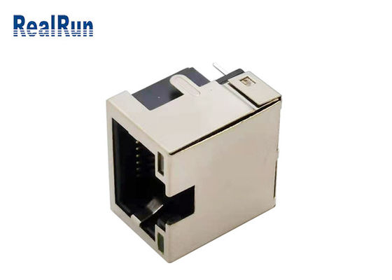 Σωστή γωνία συνδετήρων PCB 8pin RJ45 μορφωματική Jack με ελαφρύ 1.5A των οδηγήσεων