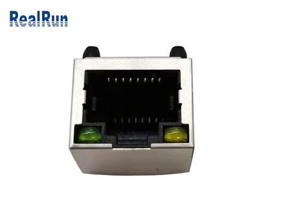 Μορφωματικός RJ45 θηλυκός συνδετήρας PBT PA46 8P8C με την ασπίδα μετάλλων