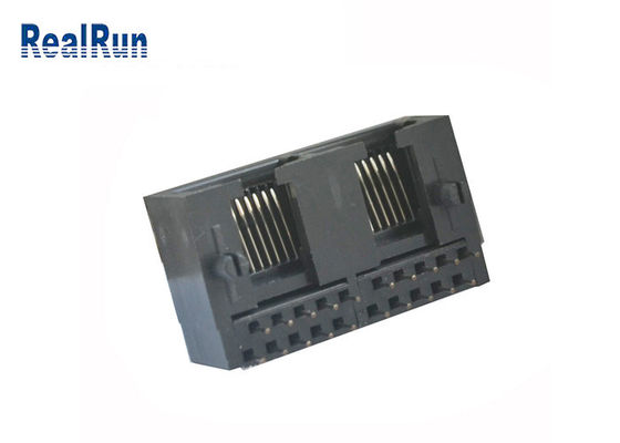 Μορφωματικός Jack PBT Rj45 10P10C RJ45 σωστός θηλυκός συνδετήρας PCB