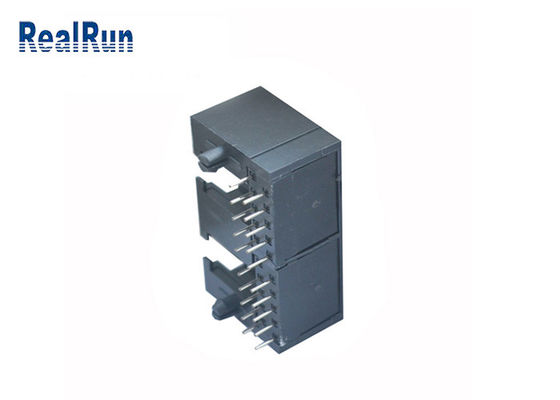 Μορφωματικός Jack PBT Rj45 10P10C RJ45 σωστός θηλυκός συνδετήρας PCB