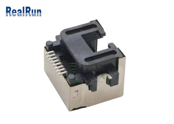 Υποδοχή LCP UL94V-0 συνδετήρων της Shell 1000VAC SMT 8pin Rj45 μετάλλων