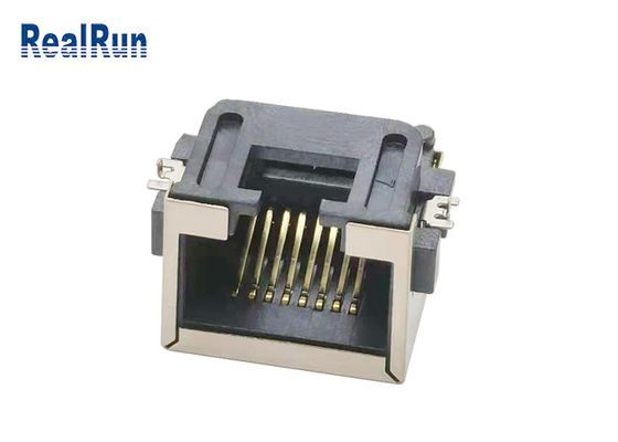 Υποδοχή LCP UL94V-0 συνδετήρων της Shell 1000VAC SMT 8pin Rj45 μετάλλων