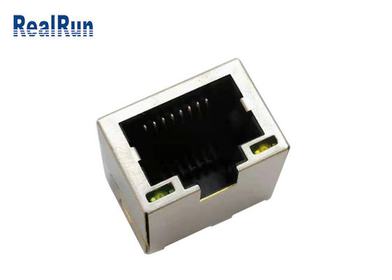 PA46 1 μορφωματικό Jack RJ45 κράμα χαλκού συνδετήρων PCB λιμένων Rj45