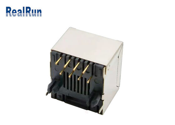 Κάθετο RJ45 μορφωματικό Jack φωσφόρων PCB UL94V-0 συνδετήρων χαλκού