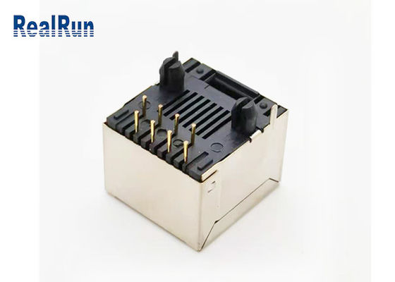 Κάθετο RJ45 μορφωματικό Jack φωσφόρων PCB UL94V-0 συνδετήρων χαλκού