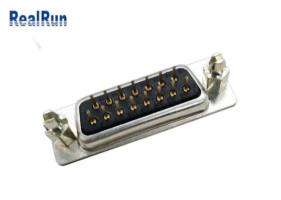 Ευθύ DP 15 ΥΠΟ- συνδετήρας άνδρα-γυναίκας PBT PCB 1000VAC Δ καρφιτσών