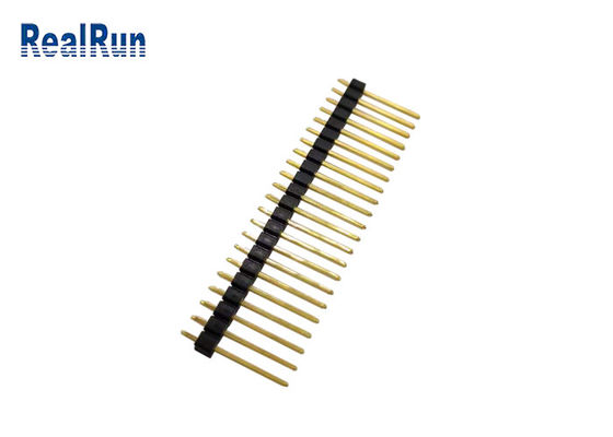 Καλυμμένη χρυσός πίσσα συνδετήρων PBT UL94V-0 2.54mm επιγραφών 10U ευθεία