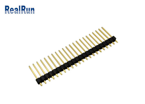 Καλυμμένη χρυσός πίσσα συνδετήρων PBT UL94V-0 2.54mm επιγραφών 10U ευθεία