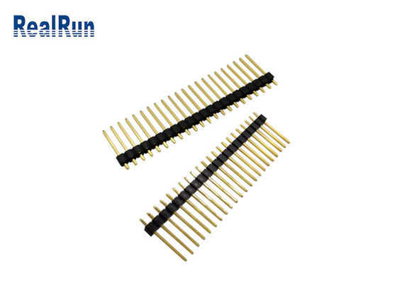 Καλυμμένη χρυσός πίσσα συνδετήρων PBT UL94V-0 2.54mm επιγραφών 10U ευθεία