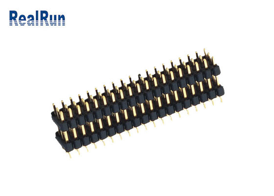 UL94V-0 2.54mm πισσών αρσενικός καρφιτσών συνδετήρας επιγραφών ΕΜΒΎΘΙΣΗΣ επιγραφών διπλός πλαστικός