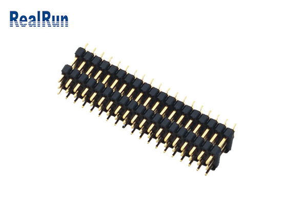 UL94V-0 2.54mm πισσών αρσενικός καρφιτσών συνδετήρας επιγραφών ΕΜΒΎΘΙΣΗΣ επιγραφών διπλός πλαστικός