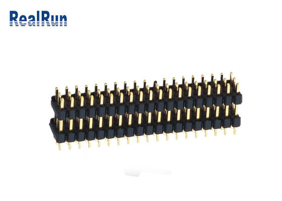 UL94V-0 2.54mm πισσών αρσενικός καρφιτσών συνδετήρας επιγραφών ΕΜΒΎΘΙΣΗΣ επιγραφών διπλός πλαστικός