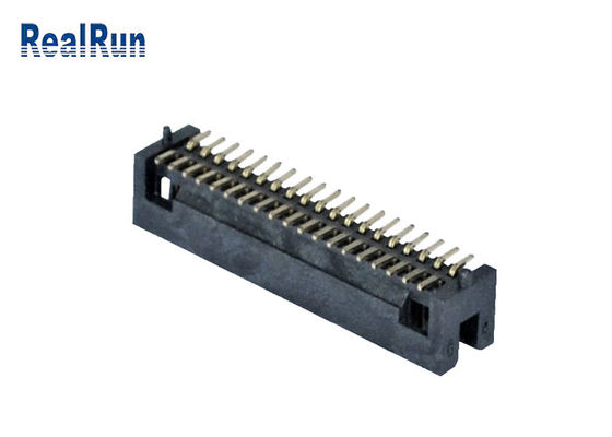 PA6T 1.27mm διπλή καρφίτσα UL94V-0 σωστής γωνίας 2*19 υπόλοιπου κόσμου επιγραφών κιβωτίων πισσών SMT
