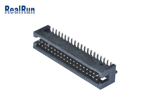 PA6T 1.27mm διπλή καρφίτσα UL94V-0 σωστής γωνίας 2*19 υπόλοιπου κόσμου επιγραφών κιβωτίων πισσών SMT