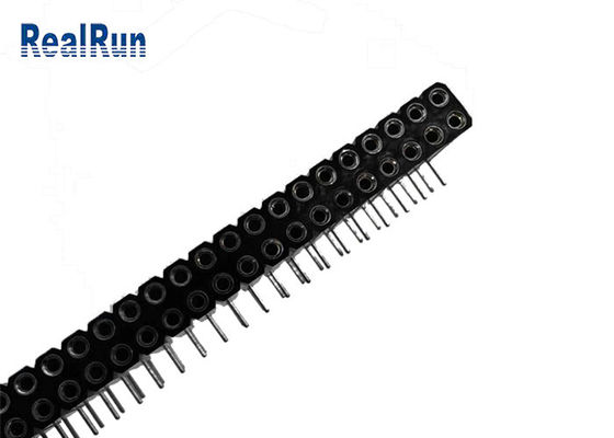 UL94V-0 2.54mm στρογγυλή θηλυκή σωστή γωνία 80 επιγραφών καρφιτσών SGS καρφιτσών