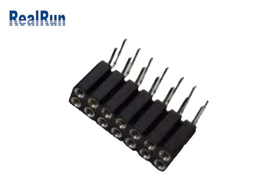 UL94V-0 2.54mm στρογγυλή θηλυκή σωστή γωνία 80 επιγραφών καρφιτσών SGS καρφιτσών