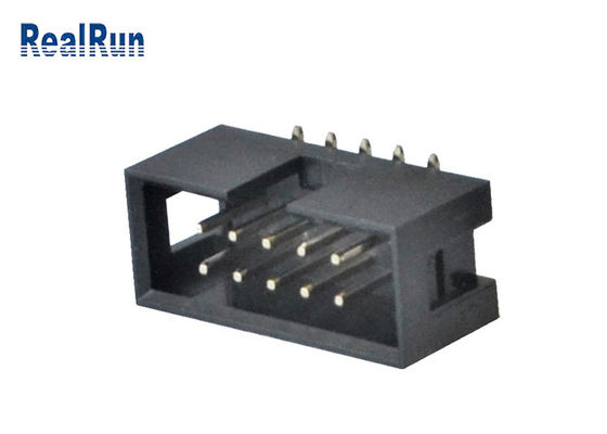 Αρσενικός συνδετήρας 2.54mm επιγραφών PA6T IDC επιγραφή κιβωτίων καρφιτσών πισσών SMT 10