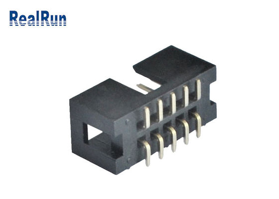 Αρσενικός συνδετήρας 2.54mm επιγραφών PA6T IDC επιγραφή κιβωτίων καρφιτσών πισσών SMT 10