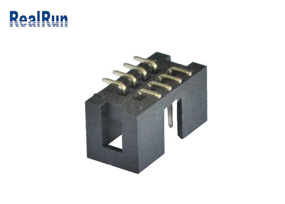 Η κάθετη καρφίτσα επιγραφών 2*4 8 κιβωτίων PCB 2.54mm SMT επεξεργάστηκε την ύλη συγκολλήσεως PA6T στη μηχανή