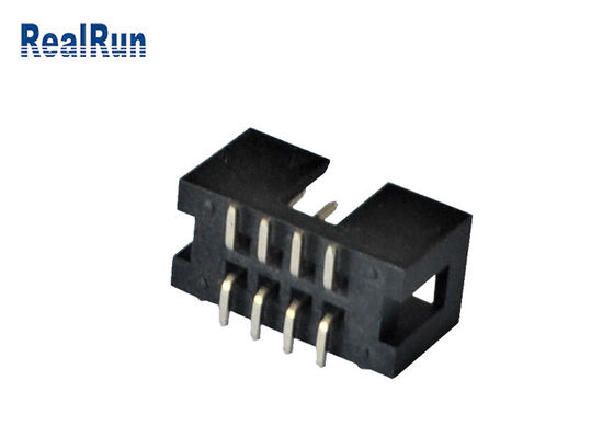 Η κάθετη καρφίτσα επιγραφών 2*4 8 κιβωτίων PCB 2.54mm SMT επεξεργάστηκε την ύλη συγκολλήσεως PA6T στη μηχανή