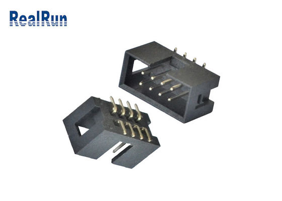 Η κάθετη καρφίτσα επιγραφών 2*4 8 κιβωτίων PCB 2.54mm SMT επεξεργάστηκε την ύλη συγκολλήσεως PA6T στη μηχανή