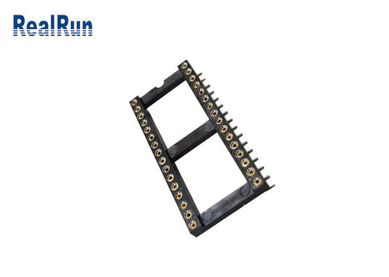 1.778mm SMT γύρω από το συνδετήρα 32 καρφίτσα ΜΑΔ UL94V-0 υποδοχών ολοκληρωμένου κυκλώματος τρυπών